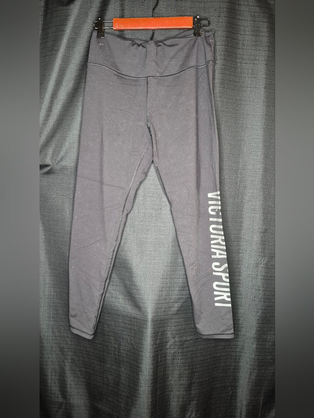 Victoria's Secret Black Leggings with White Side Logo